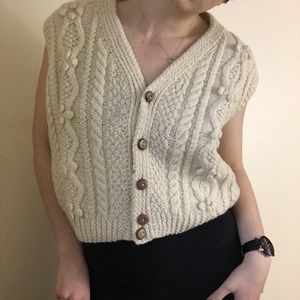 Vintage chunky knit vest